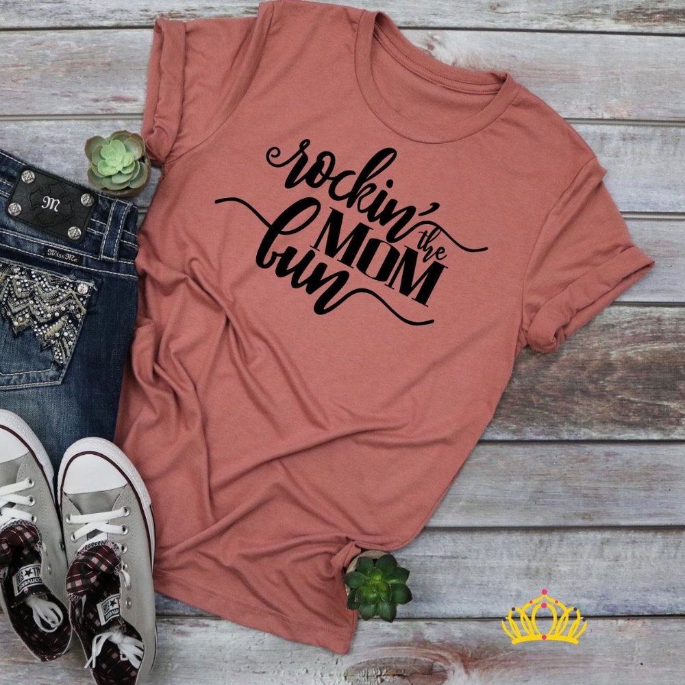 Mom Bun Momma Graphic Tee Shirt